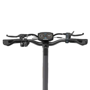 Ausom L2 Max Dual Motor handlebar — brake levers, throttle, and central display