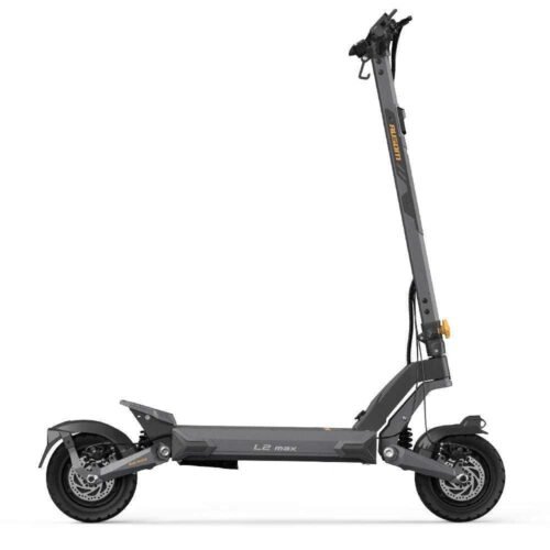 Ausom L2 Max Dual Motor electric scooter — right side profile with 10-inch tubeless tires