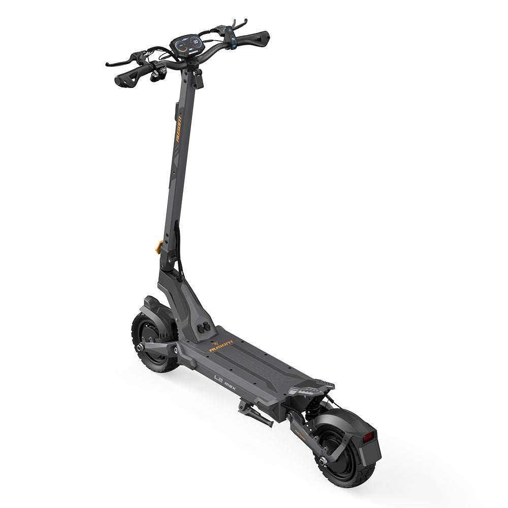 Ausom L2 Max Dual Motor electric scooter — rear angle showing deck grip and rear fender