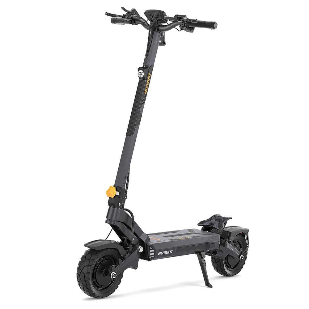 Ausom DT2 Pro electric scooter — front three-quarter view with LED headlight