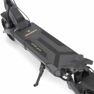 Wide grip deck of the Ausom DT2 Pro — top view with kickstand