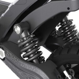 Dual spring rear suspension close-up on the Ausom F1 Max
