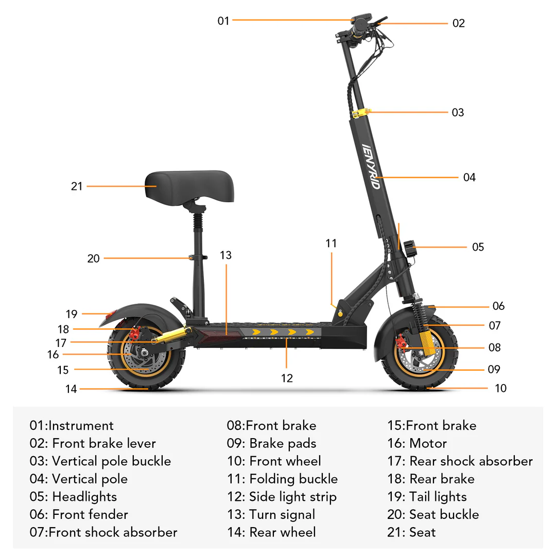 iENYRID M4 Pro S+ Electric Scooter with Seat - Image 4