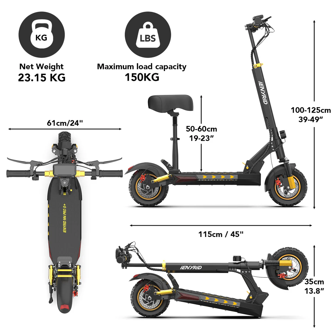 iENYRID M4 Pro S+ Electric Scooter with Seat - Image 3