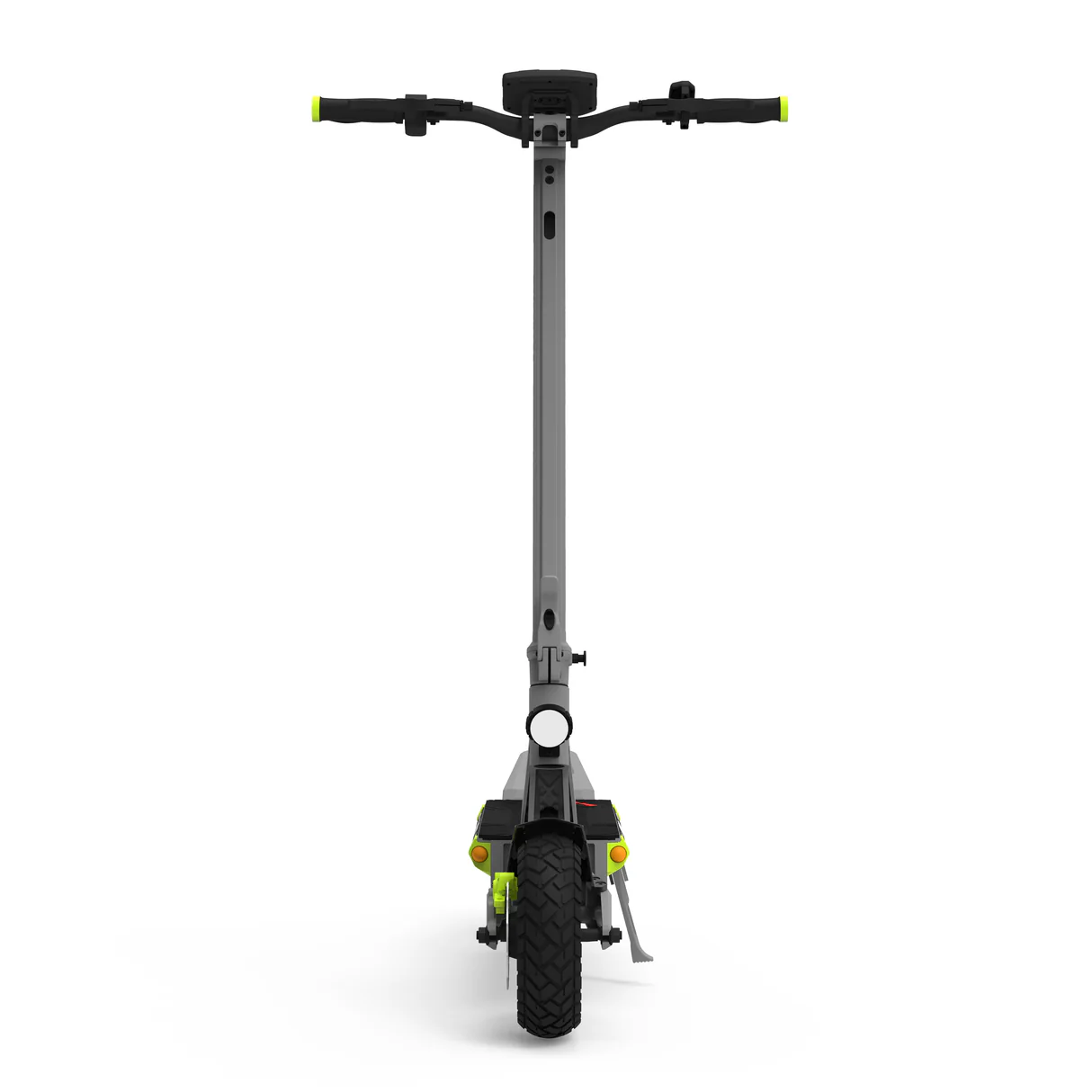 DriveTron Nova electric scooter, front view with folding stem and display