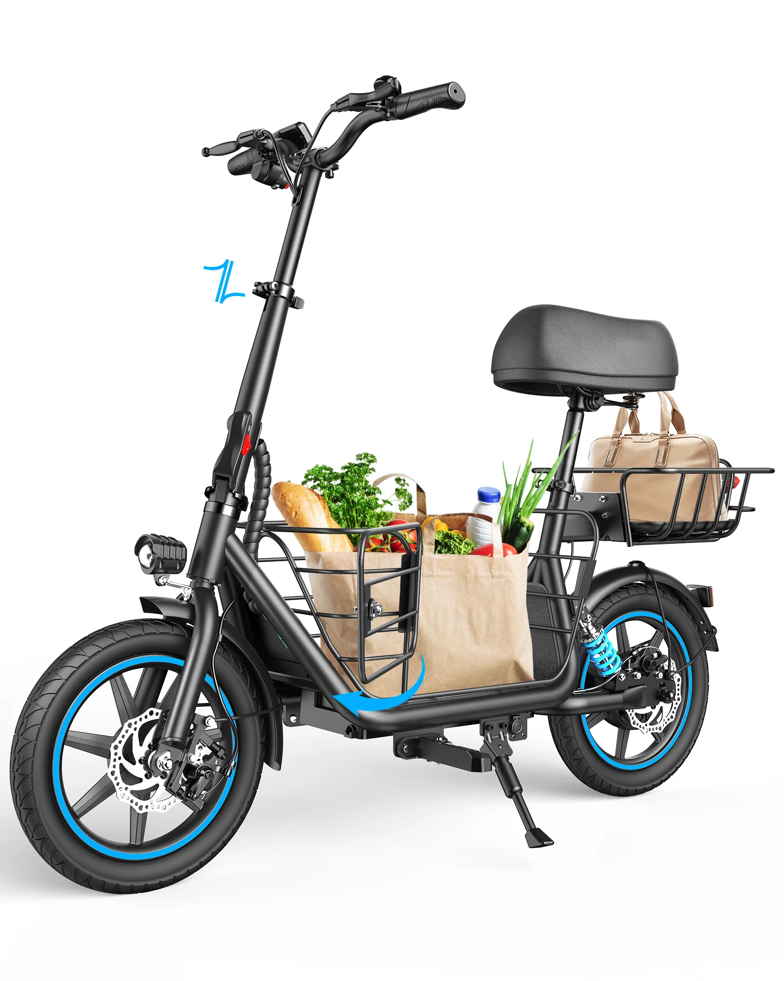 Gyroor C1 Plus Electric Scooter with Large Basket - Image 11