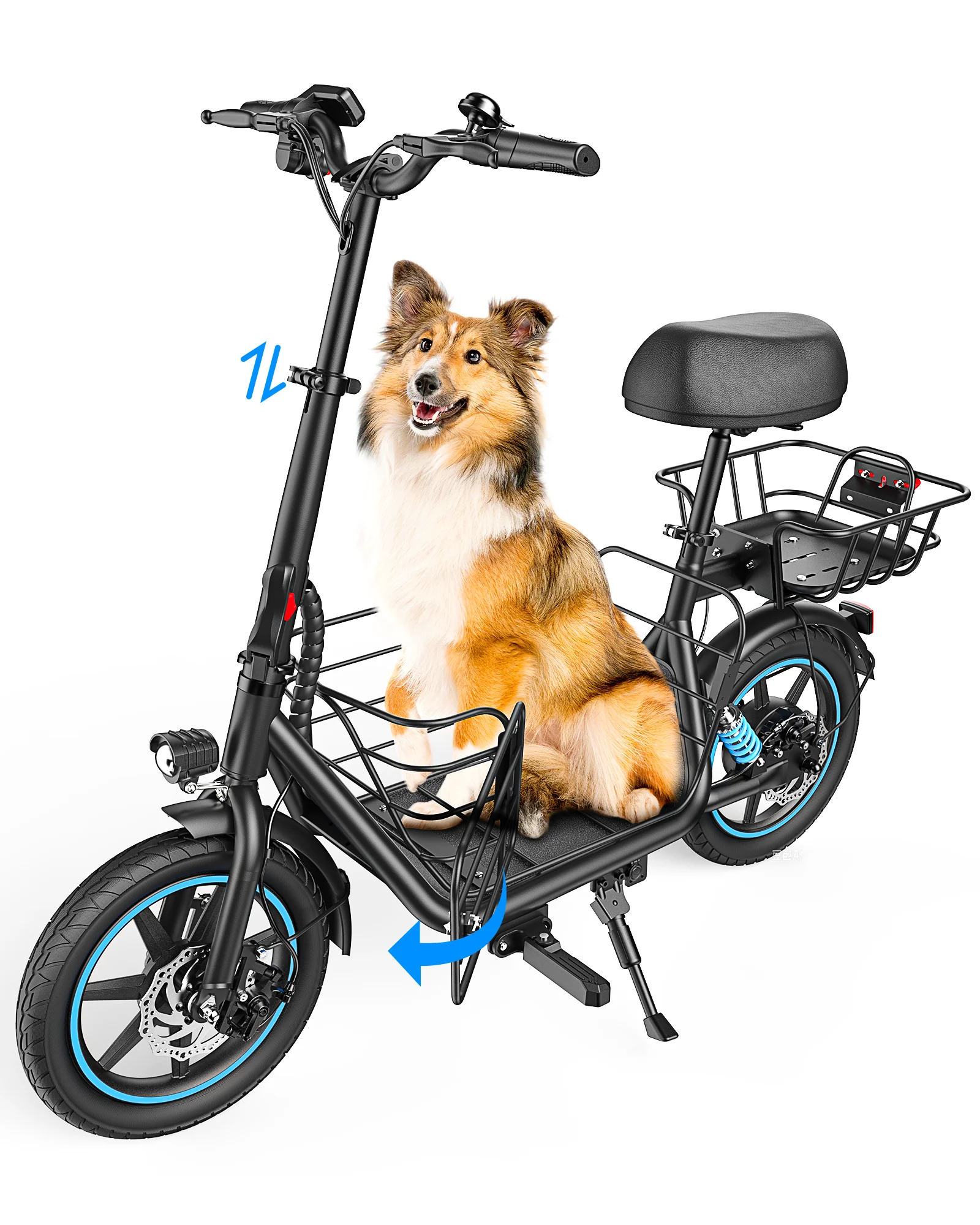 Gyroor C1 Plus Electric Scooter with Large Basket - Image 12