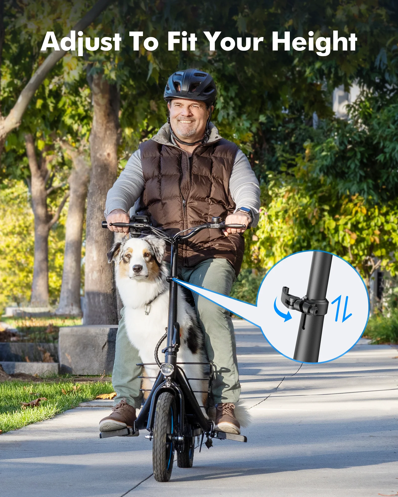 Gyroor C1 Plus Electric Scooter with Large Basket - Image 6