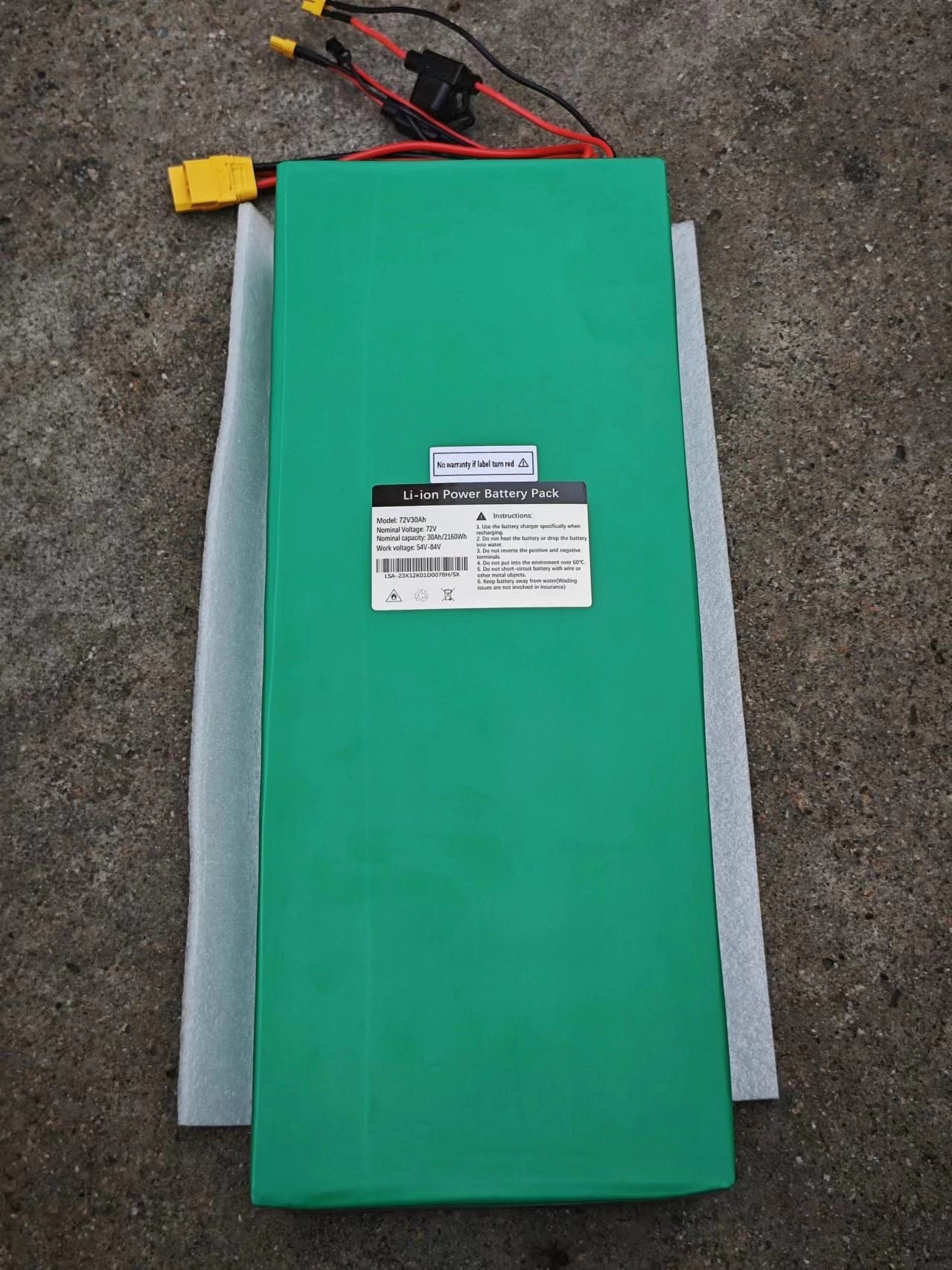 N6 72V replacement battery