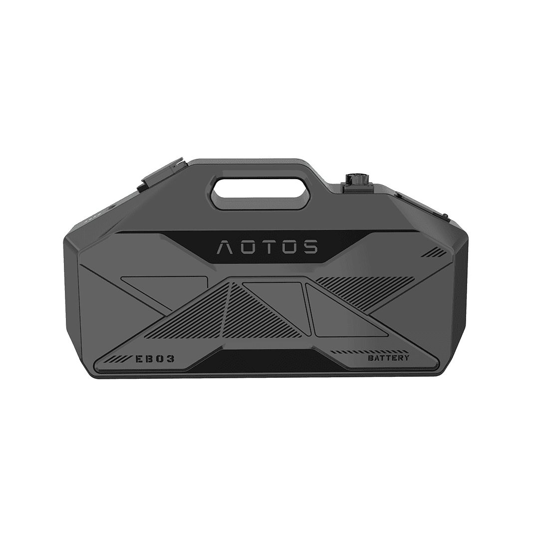 AOTOS FLUX X26 battery, black 48V pack with a carry handle