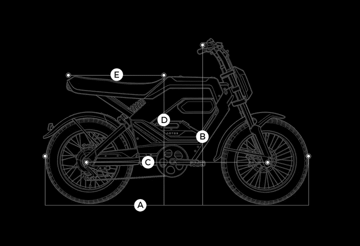 AOTOS FLUX X26 Series Fat Tire Electric Bike dimensions, drawing 1