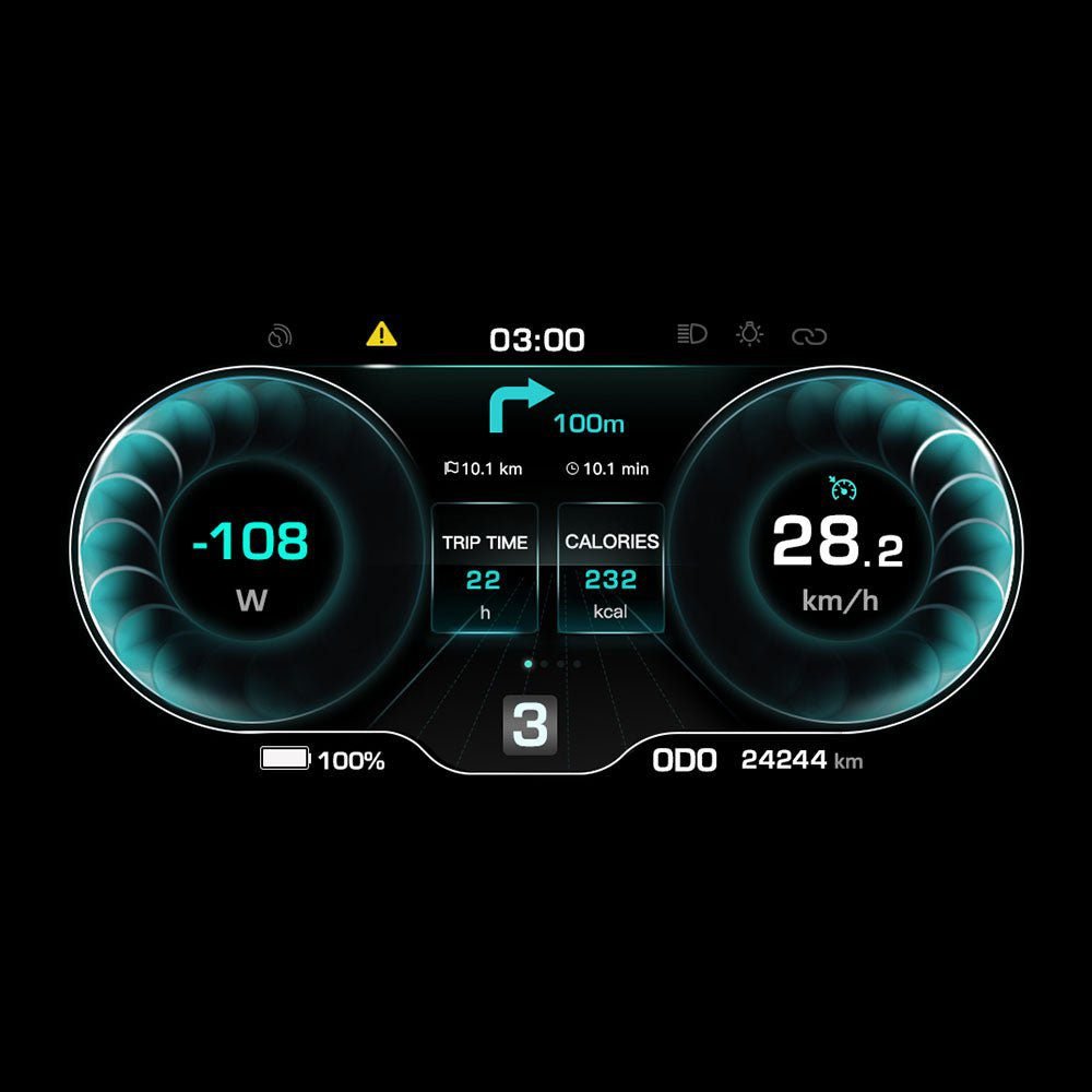 5.5-inch color display of the AOTOS FLUX X26 electric bike