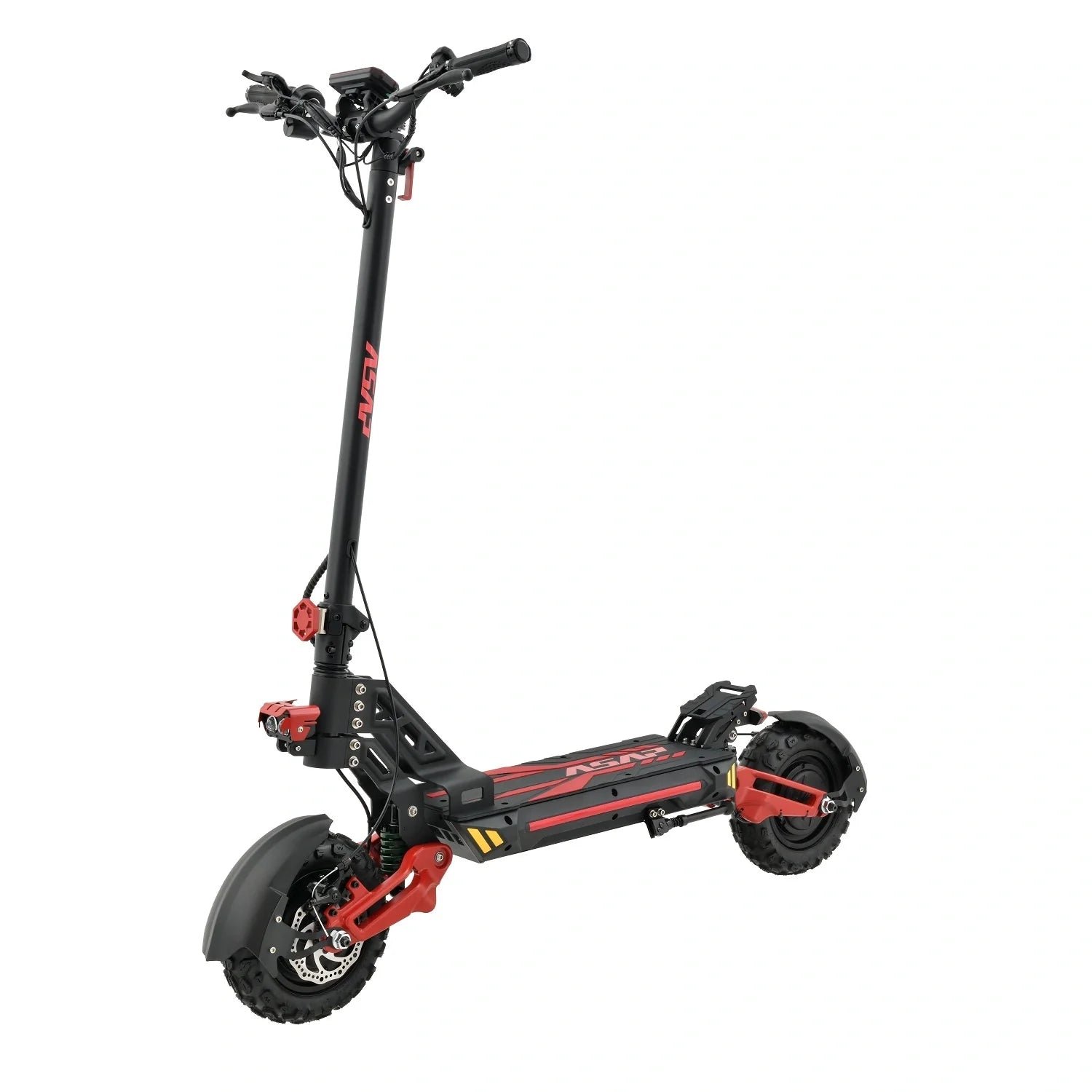 Front view of the ASAP 10 V2 electric scooter with its headlight
