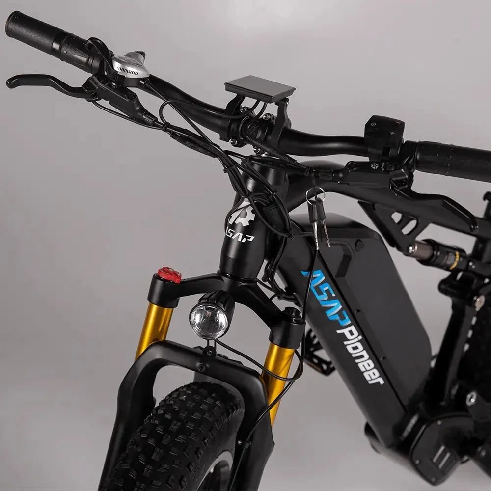 Handlebar controls, display and headlight