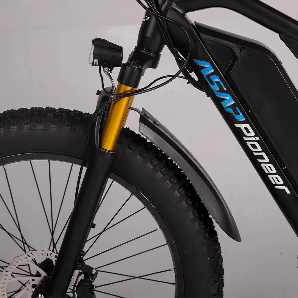 Pioneer folding electric bike front fat tire and fork