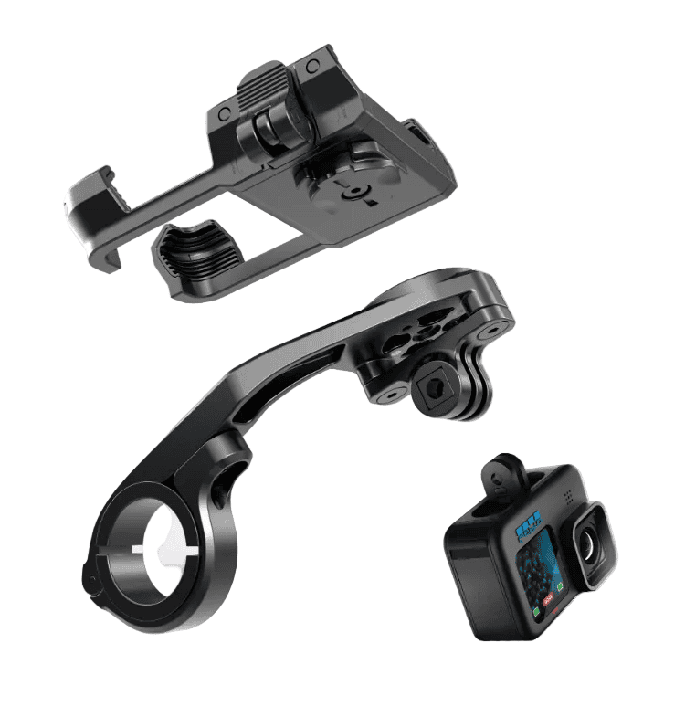 Phone holder on a handlebar