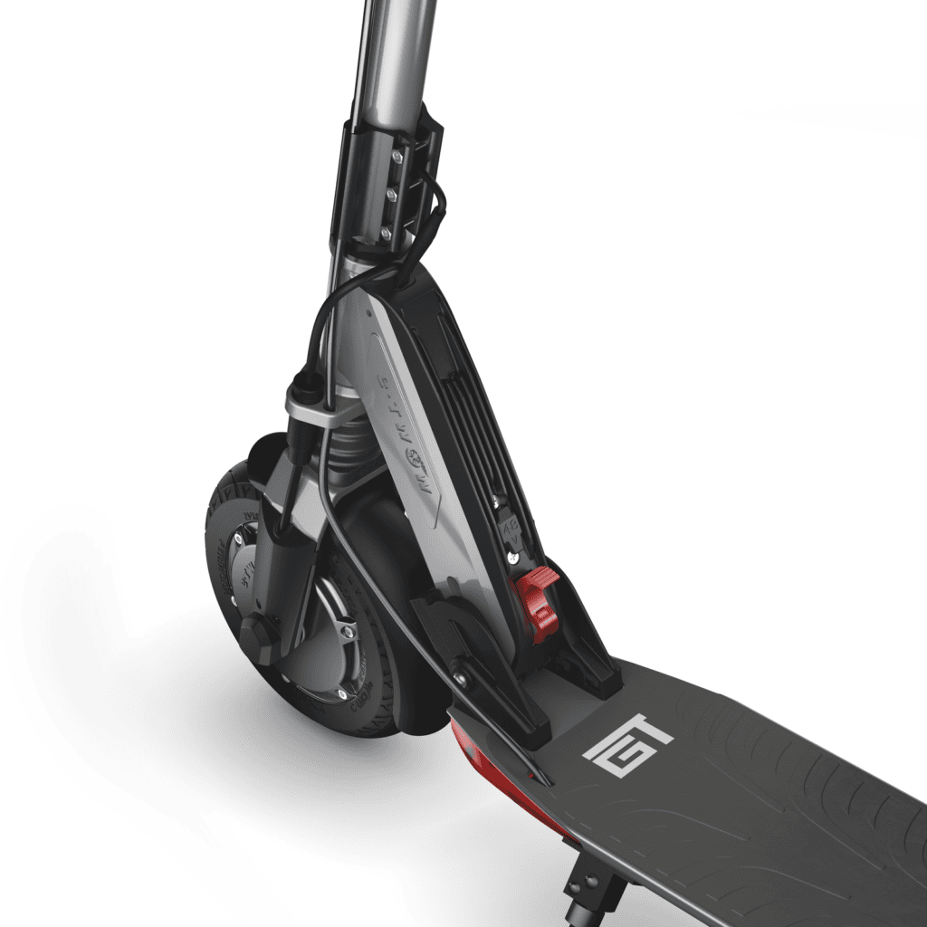 GT SL electric scooter folding system in Grey