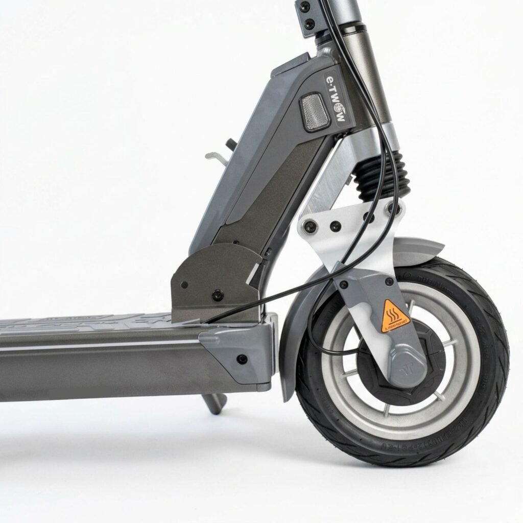 Front drum brake and suspension