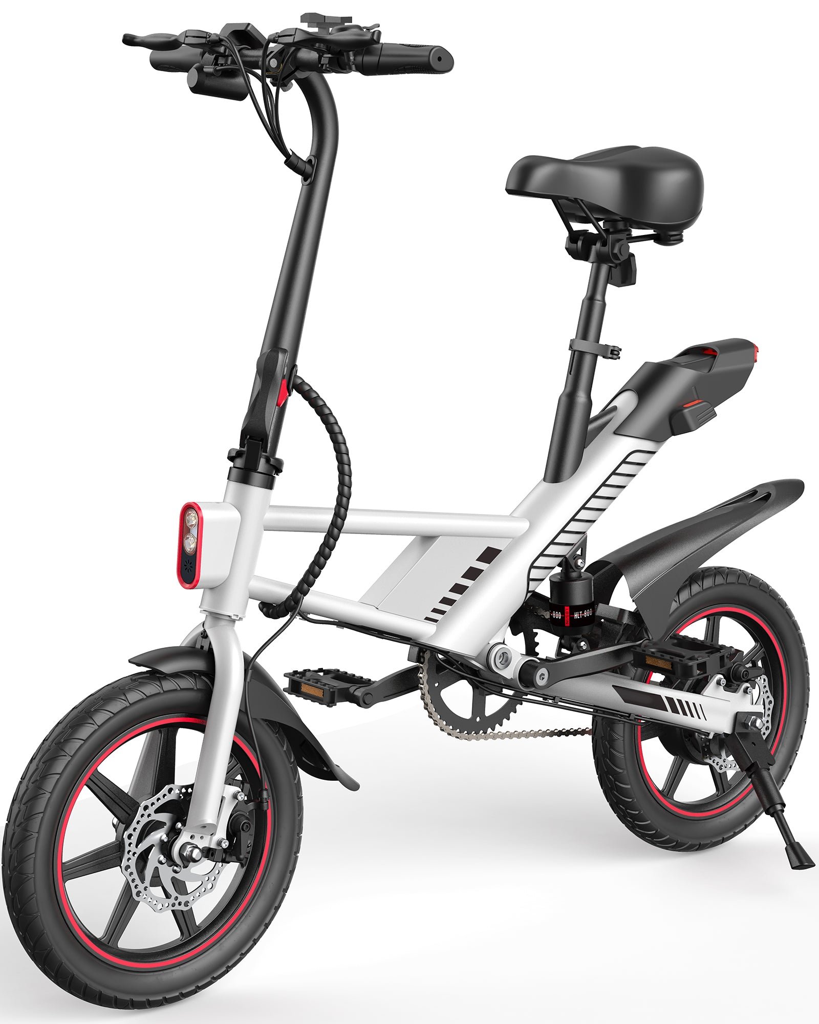 Gyroor C33 folding electric bike in white
