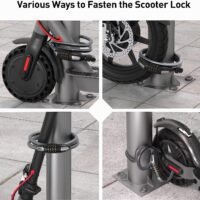 Four ways to secure a scooter to a post