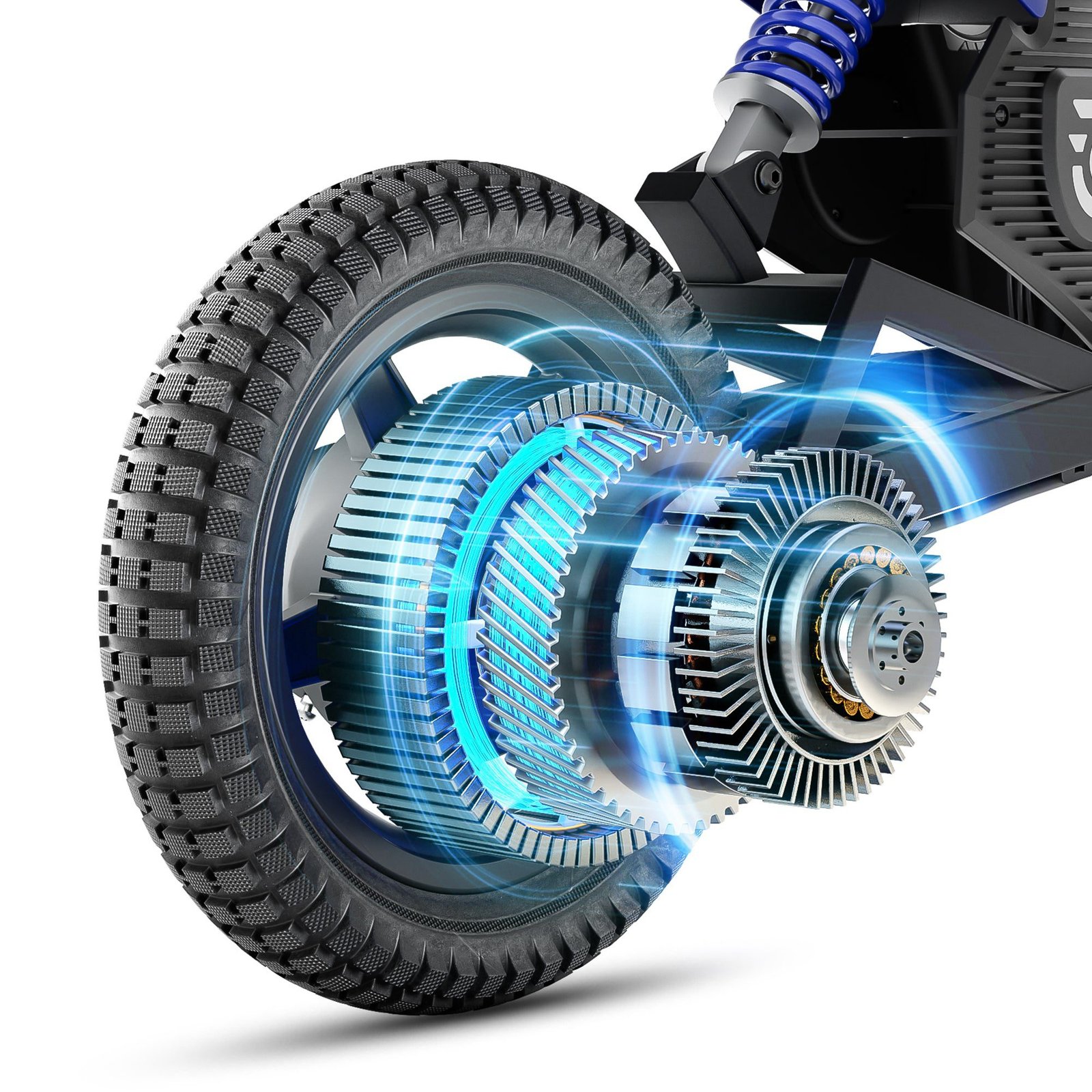 Hiboy DK2 Electric Dirt Bike for Kids Ages 3-7: Rear Shock Absorber