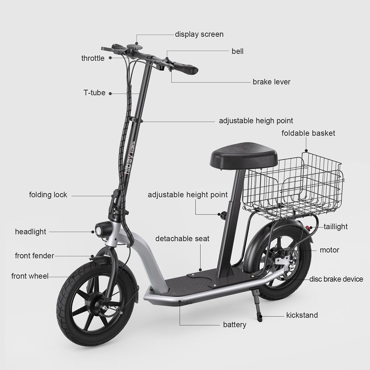 Hiboy ECOM 14 Big Wheel Electric Scooter, photo 11