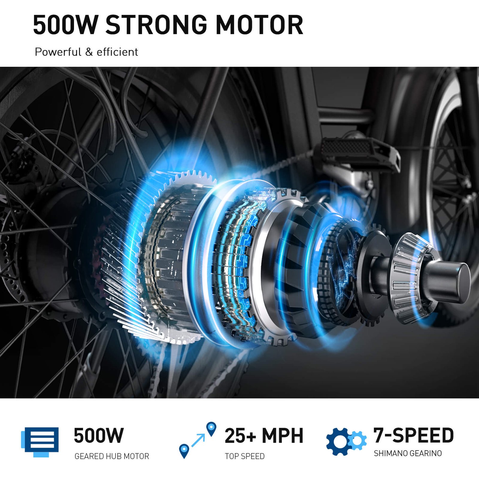 Hiboy EX6 Step-Thru Fat Tire Electric Bike, photo 10