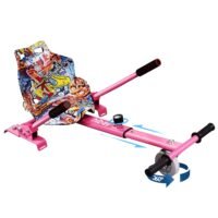 Hiboy HC-01 Hoverboard Seat Attachment in Pink Graffiti, front view
