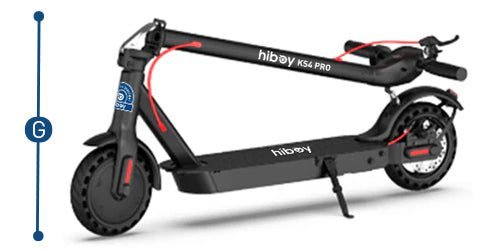 Hiboy KS4 Pro Premium dimensions, drawing 3
