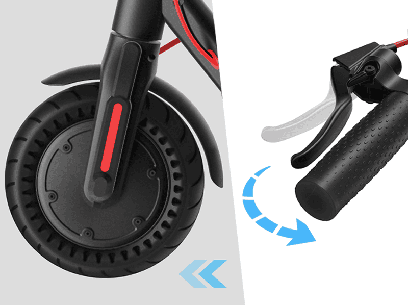Hiboy KS4 Pro Premium: Dual brakes with EABS