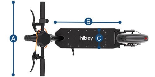 Hiboy MAX Pro Electric Scooter dimensions diagram 1