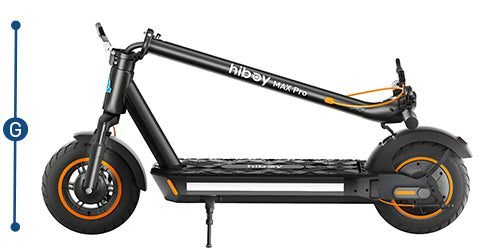Hiboy MAX Pro Electric Scooter dimensions diagram 3