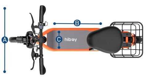 Hiboy Q2 dimensions, drawing 1