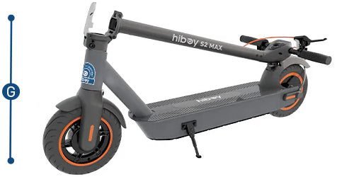 Hiboy S2 MAX Electric Scooter dimensions diagram 3