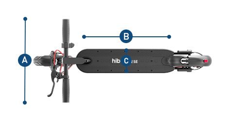Hiboy S2 SE dimensions, drawing 1
