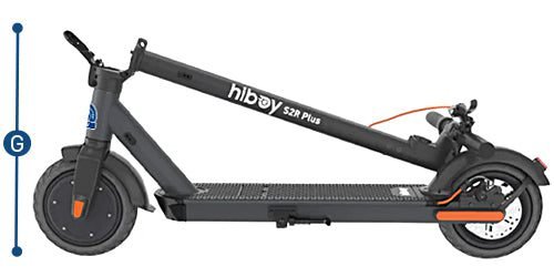 Hiboy S2R Plus Electric Scooter dimensions diagram 3