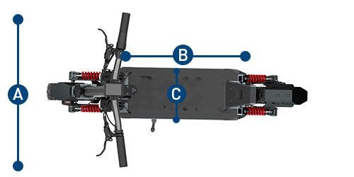 Hiboy TITAN Electric Scooter 2025 dimensions diagram 1