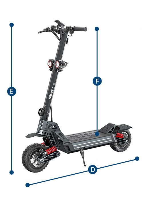Hiboy TITAN Electric Scooter 2025 dimensions diagram 2