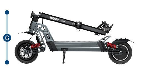 Hiboy TITAN Electric Scooter 2025 dimensions diagram 3