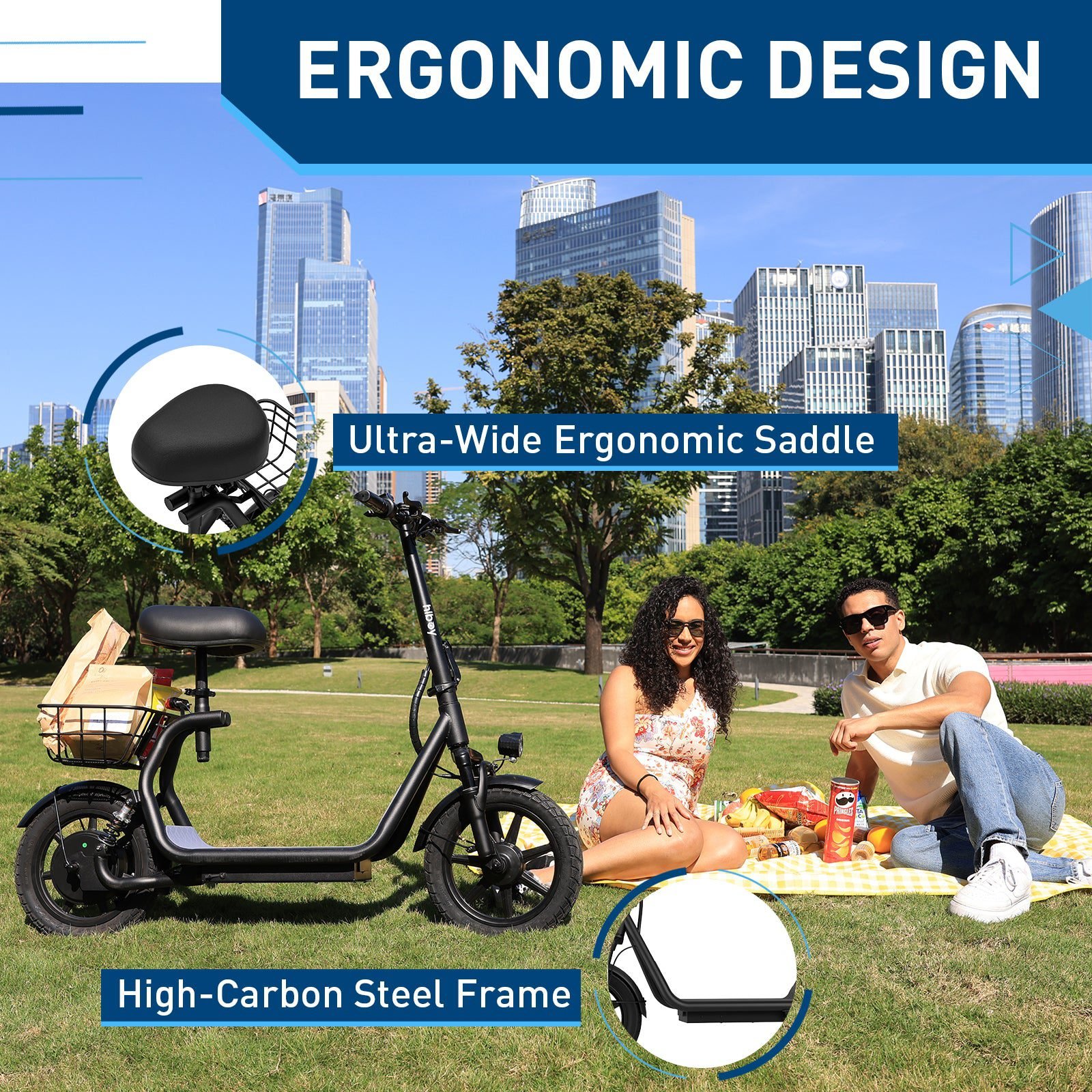 Hiboy U2 Electric Scooter with Seat, photo 4