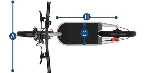 Hiboy VE1 Pro Electric Scooter dimensions diagram 1