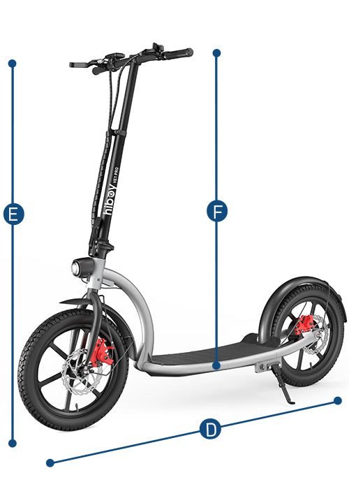 Hiboy VE1 Pro Electric Scooter dimensions diagram 2