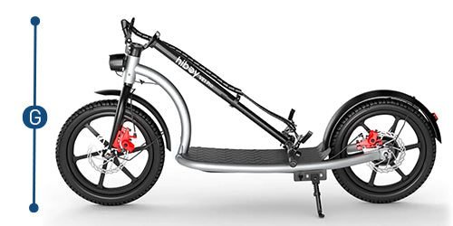Hiboy VE1 Pro Electric Scooter dimensions diagram 3
