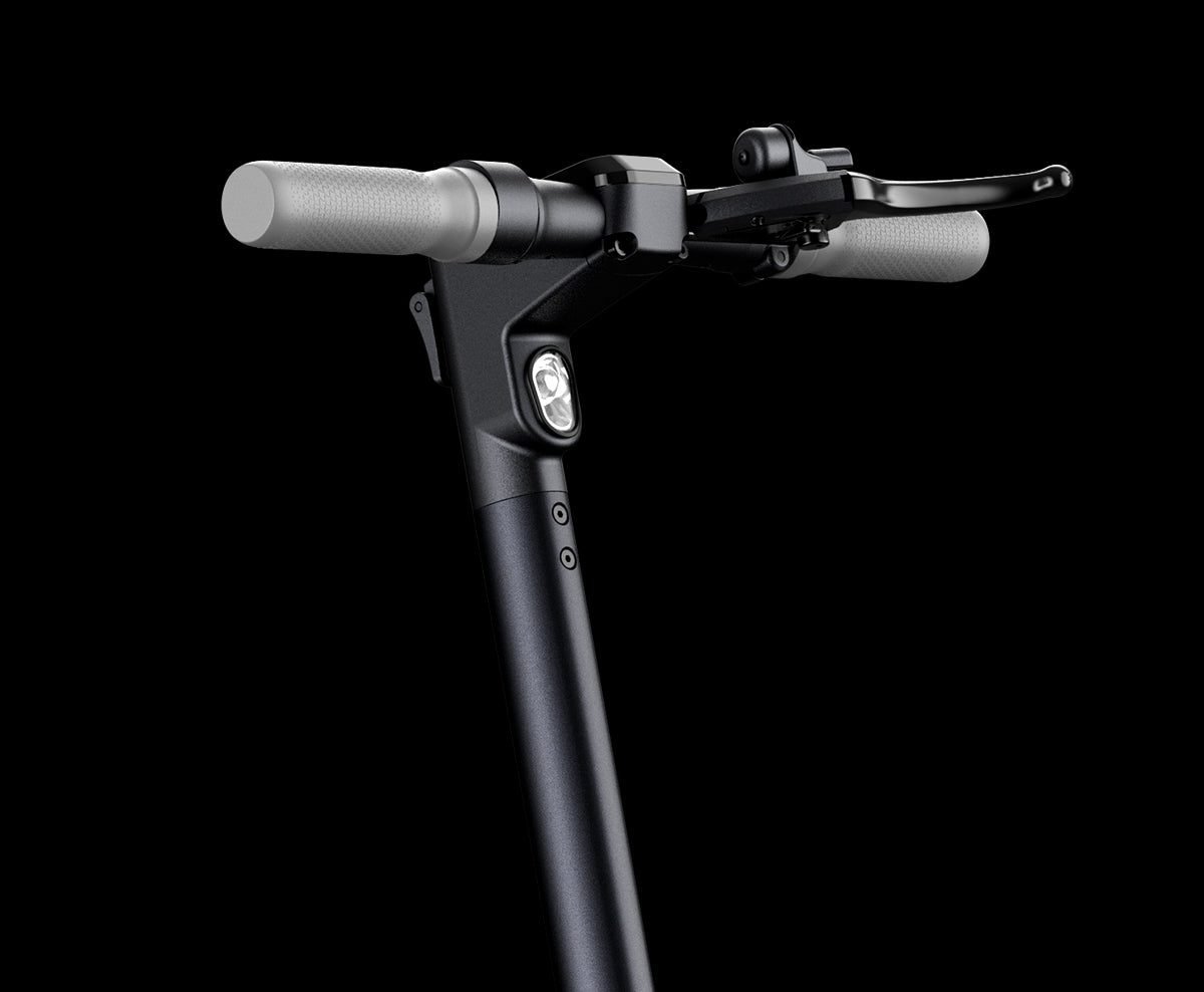 Handlebar and stem with the cables tucked inside