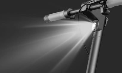 Air headlight shining ahead