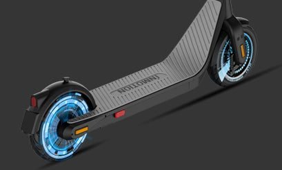 Front drum and rear electronic brakes