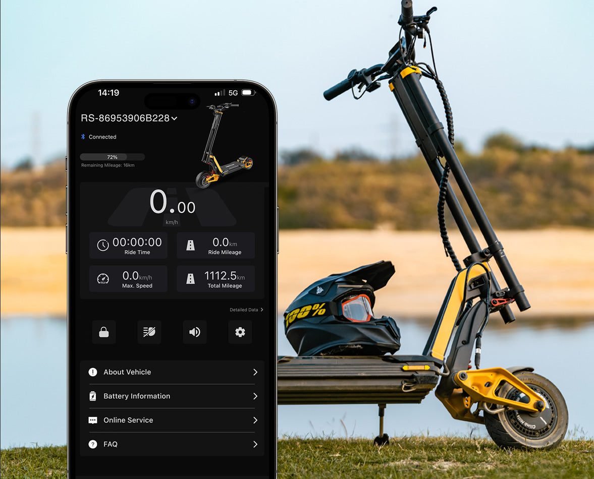 The INMOTION app next to the RS
