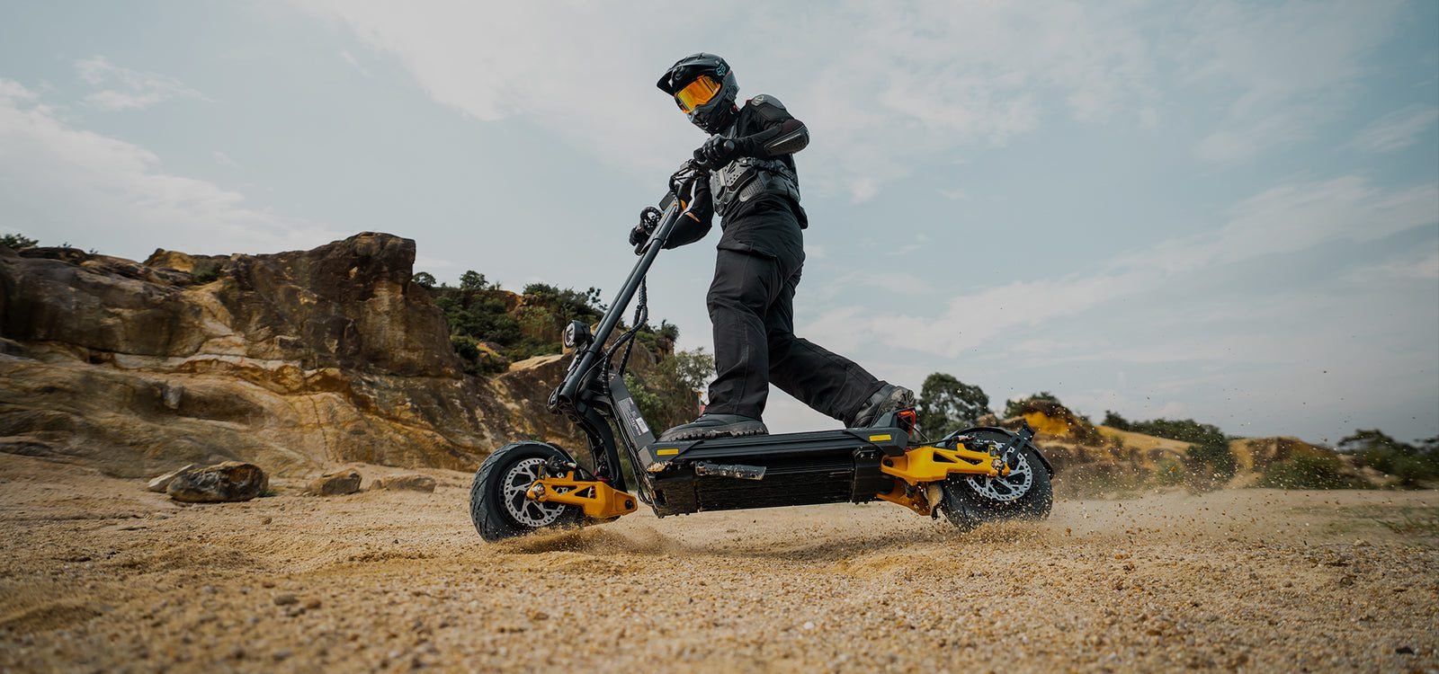 INMOTION RS JET electric scooter on a ride