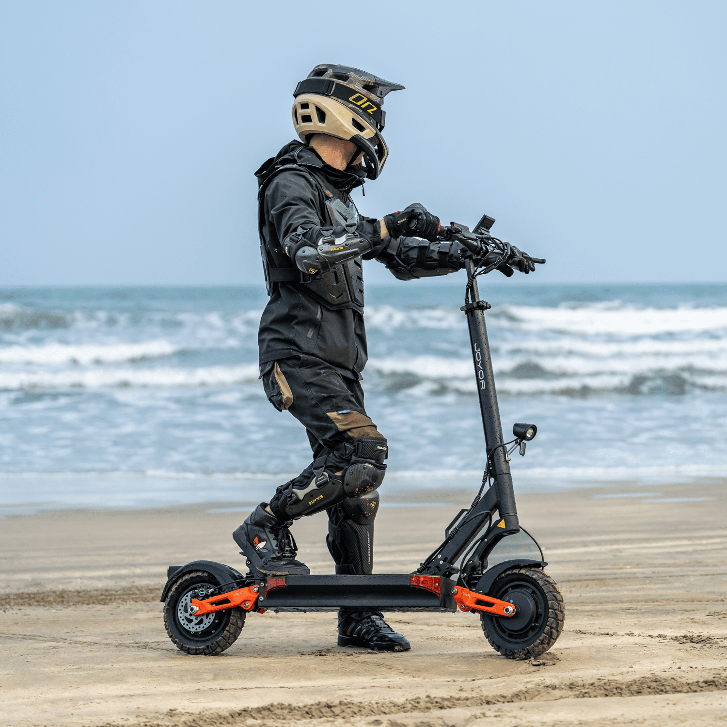 Riding on the beach