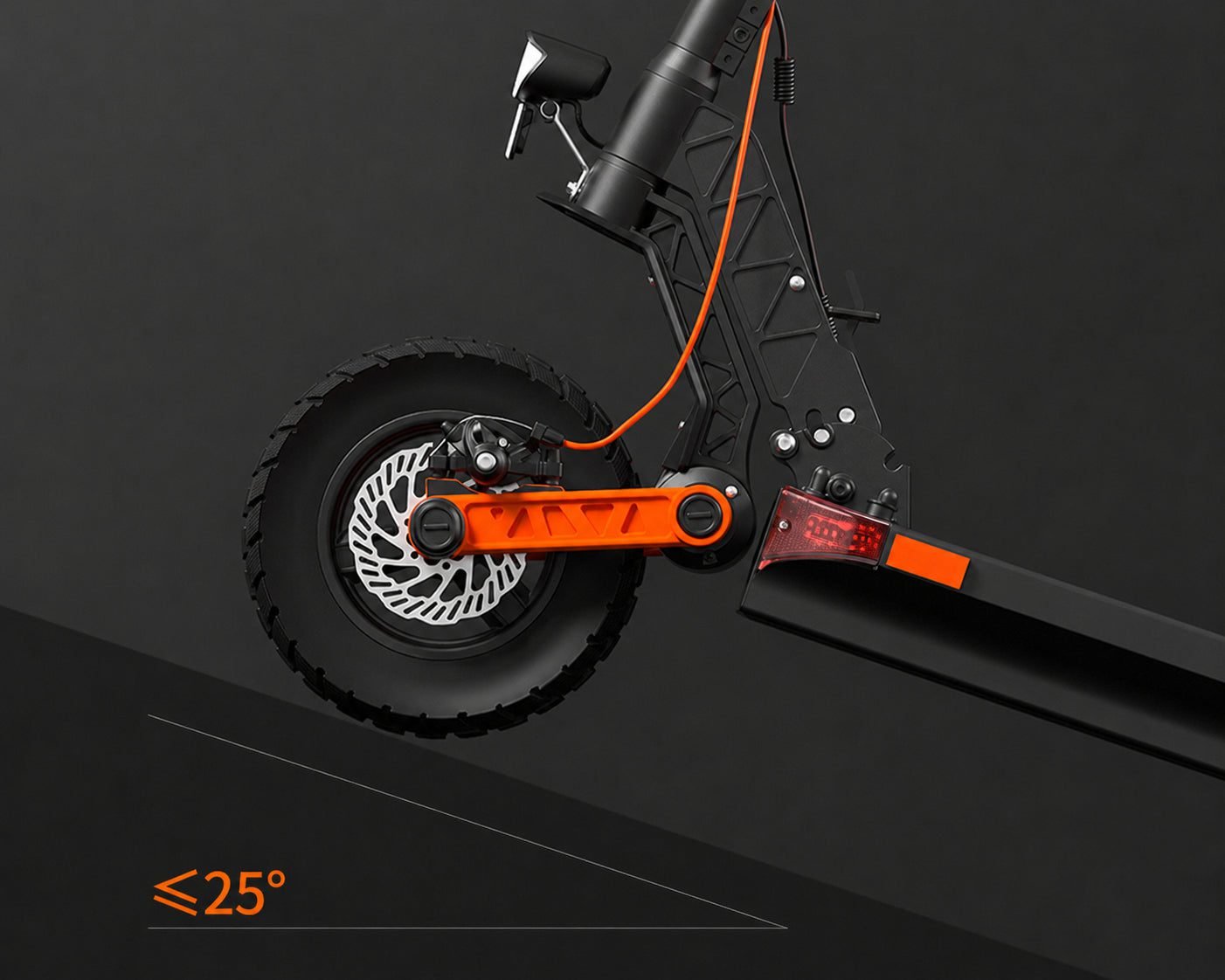 JOYOR S5-Z electric scooter on a slope